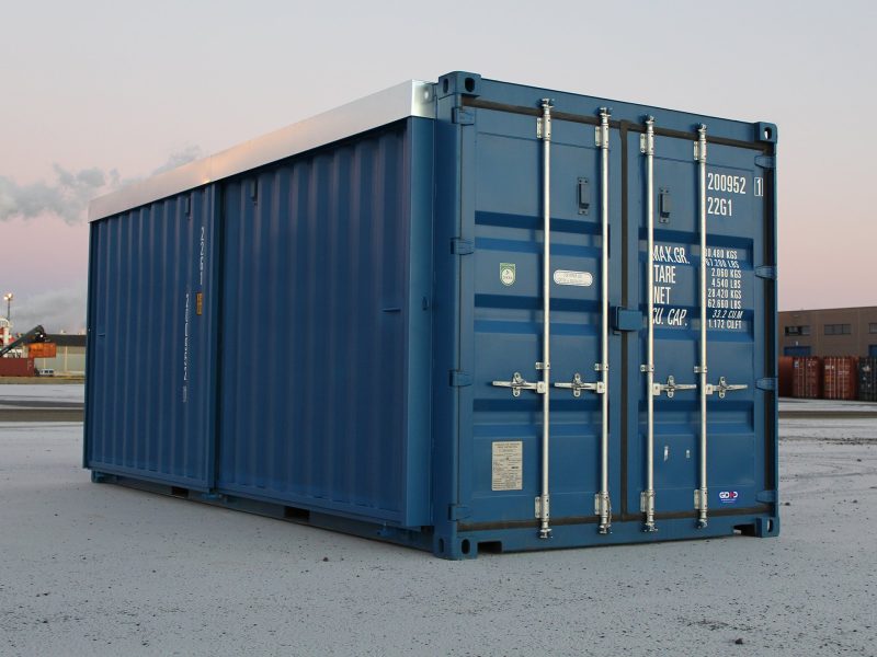 20ft Hi Cube Container (9′ 6″ high) suitable for IBC storage Sliding Door - Image 2