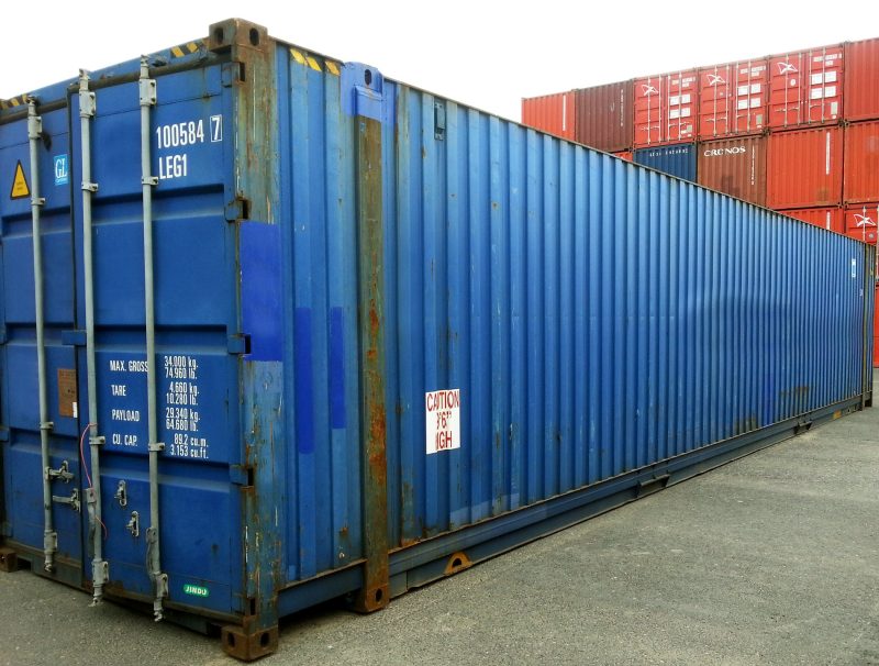 45' HCPW  Shipping Container Blue (RAL 5013) - Image 4
