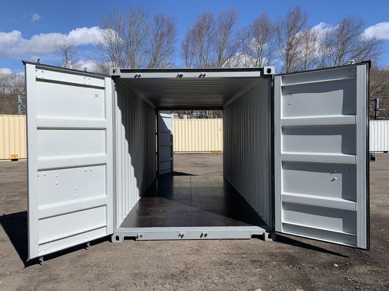 20′ x 8′ x 8.5′ Tall – New **Double Door**Shipping/Storage Container – Wind and Watertight–Gray - Image 12