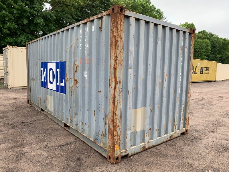 20′ x 8′ x 8.5′ Tall –Used Shipping / Storage Container-Wind and Watertight – Blue - Image 2