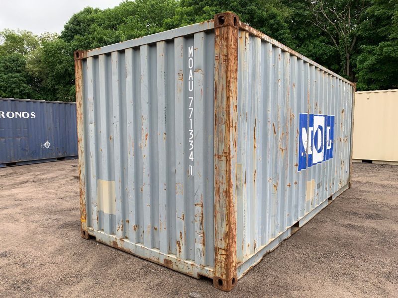 20′ x 8′ x 8.5′ Tall –Used Shipping / Storage Container-Wind and Watertight – Blue - Image 3