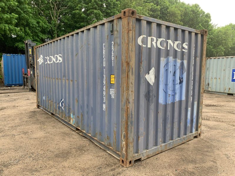 20′ x 8′ x 8.5′ Tall –Used Shipping / Storage Container-Wind and Watertight – Blue - Image 3