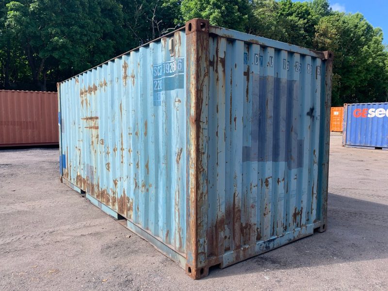 20′ x 8′ x 8.5′ Tall –Used Shipping / Storage Container-Wind and Watertight – Blue - Image 3