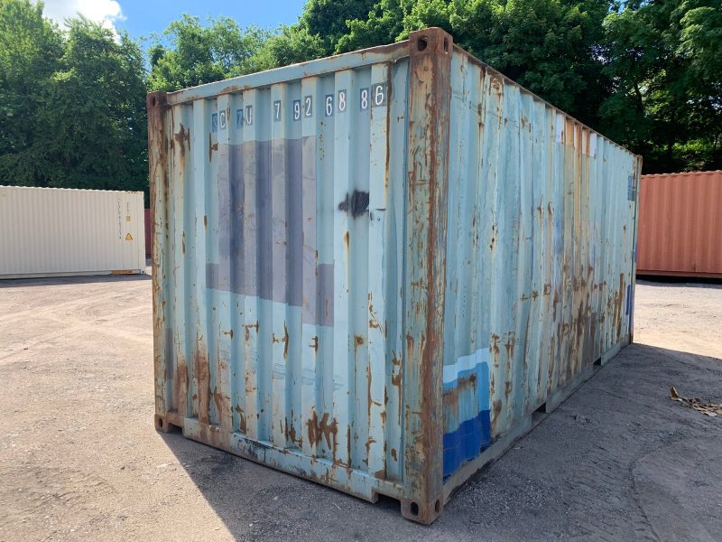 20′ x 8′ x 8.5′ Tall –Used Shipping / Storage Container-Wind and Watertight – Blue - Image 5