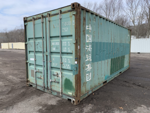 20′ x 8′ x 8.5′ Tall– **AS IS**Door Seals Show Light** Used Shipping / Storage Container – Green