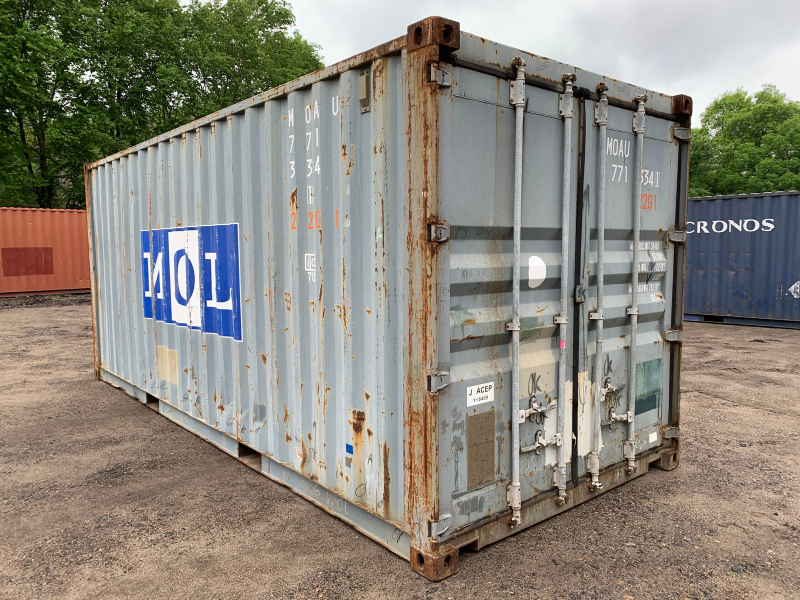 20′ x 8′ x 8.5′ Tall –Used Shipping / Storage Container-Wind and Watertight – Blue